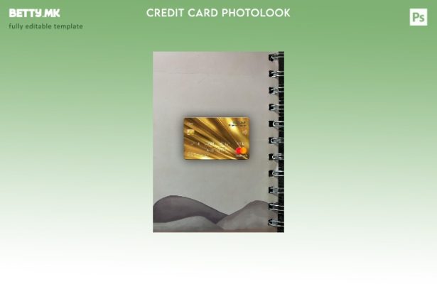 модерен стил на Саудиска Арабија Alavwal Bank Mastercard златен шаблон за изглед